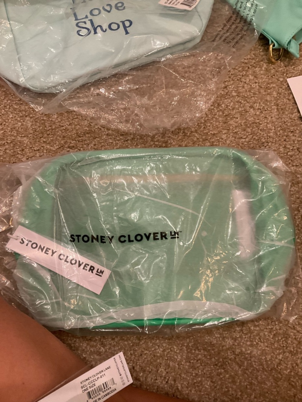Stoney Clover Lane Mint Green Clear Pouch